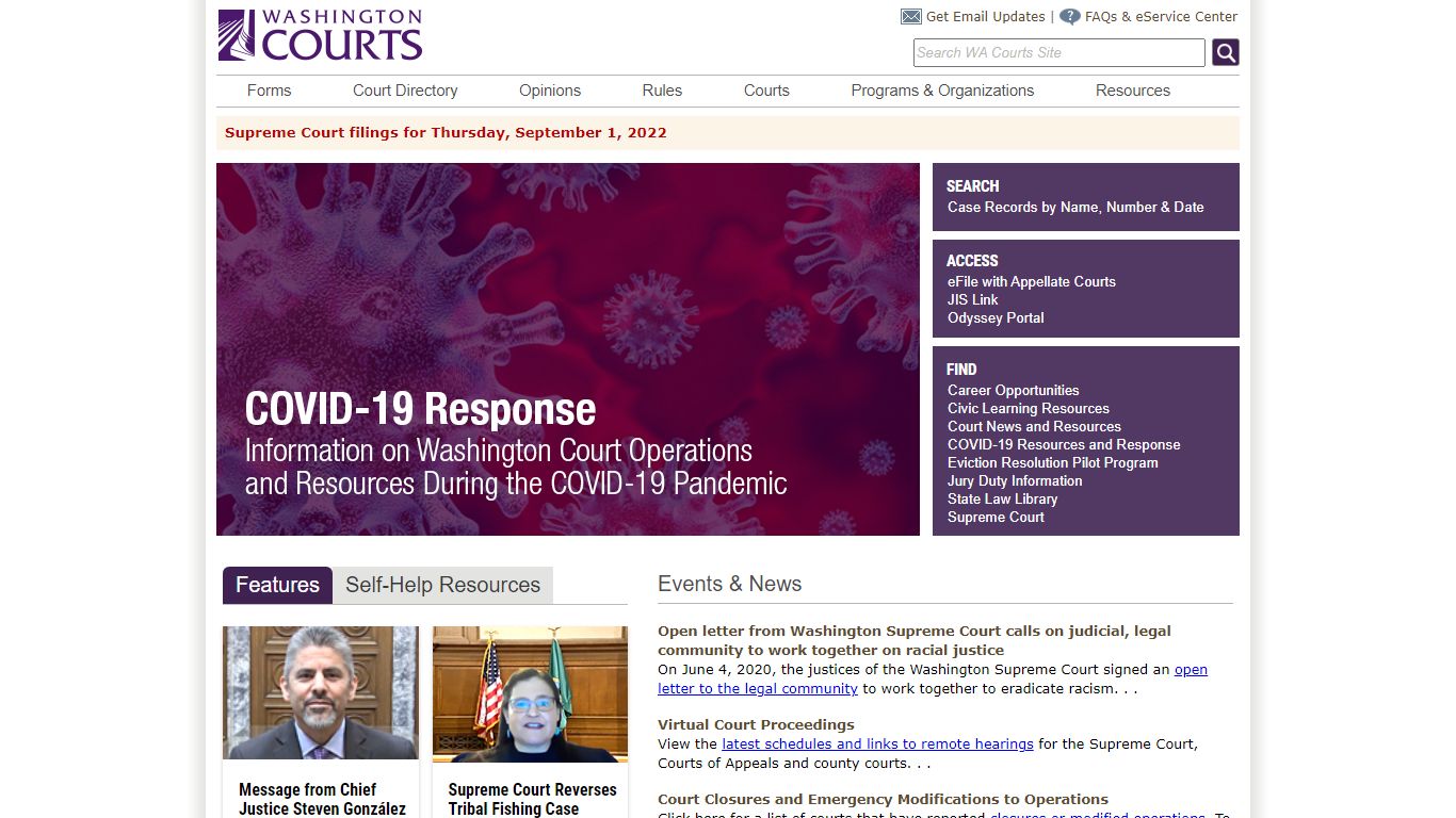 Washington State Courts - Resources